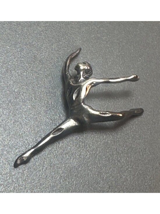 Unbranded Jewelry - Vintage 925 Sterling Silver Ballerina Dancer Charm Pendant Ballet Split Leap
